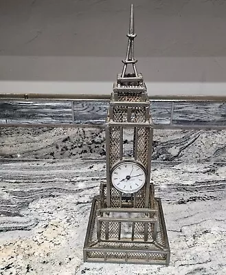 Vintage RareSeth Thompson New York  Empire State Building Clock 16  Tall • $109.99