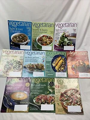 VEGETARIAN TIMES Magazine Lot Of 10 Back Issues FOOD Recipes MEALS 2010-2011 • $16.99