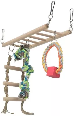 Suspension Bridge Ladder With Rope Ladder Hamster Mouse Gerbil. Cage Toy • £10.50