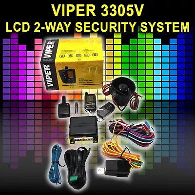 Viper 3305v 2-way Responder Lcd Remote Car Alarm Security System Keyless Entry • $127.77