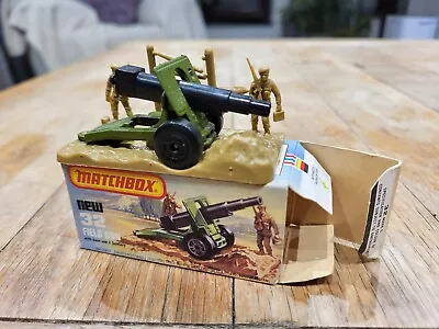 Matchbox 75 Series 32 Field Gun Complete With Base & 2 Soldiers • £15.50