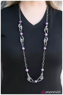 Vintage Paparazzi Jewelry Necklace⭐️A Spring In My Step⭐️Purple⭐️Gunmetal⭐️ • $4.45