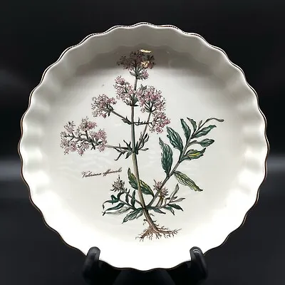 Vtg Villeroy & Boch Botanical Valeriana Officinalis Fluted 9.5” Quiche Plate • $32