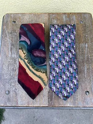 Jerry Garcia Neckties Lot Of 2 Vintage Silk NWT **READ** • $12.99