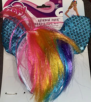 My Little Pony Rainbow Dash Headband With Hair And Ears Headband Only • $5.60