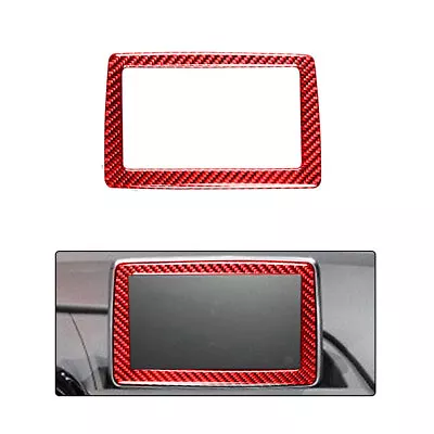 Car Carbon Fiber Navigation LCD Display Frame Sticker For Mazda Mx-5 Miata Red • $59.39