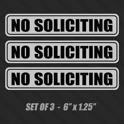 No Soliciting Sticker Decal Window Store Label Vinyl Business No Knocking Door • $3.99