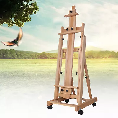 Adjustable Movable Large Beech Wooden Artist Studio Easel H-Frame Easel 56-91  • $155