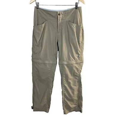 Mountain Hardwear Convertible Pants Women 8 30 Nylon Khaki Hiking Outdoor Shorts • $34.98
