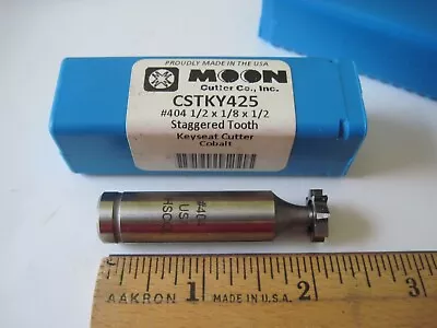 Moon Cutter CSTKY425 Cobalt Keyseat Cutter 1/2  X 1/8  X 1/2  #404 Stagger Tooth • $19.95