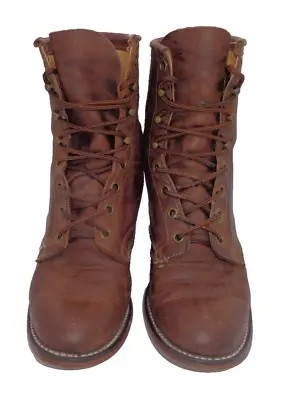 Vintage Laredo Roper Sz 6.5 Womens Brown Lace Up Western Kiltie Boots • $35.99