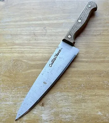 SHARP Vintage CRITICS CHOICE 7.75” Blade Stainless Steel Chef Knife W/ Wood Hdl • $32.05