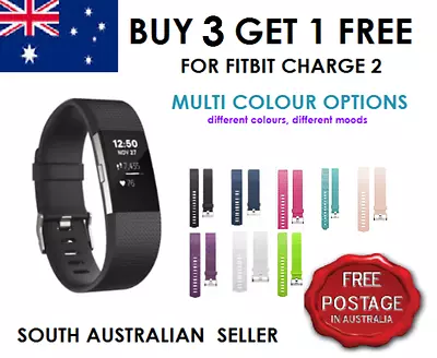 Replacement Silicone Gel Band Bracelet Strap For FITBIT CHARGE 2 SA & AU SELLER • $3