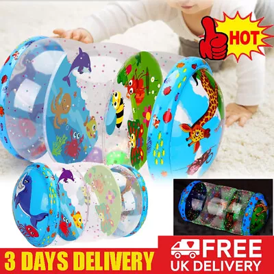 Crawling & Walking Baby 0-12 Months Glowing Jumbo Inflatable Rolling Infant Toys • £11.89