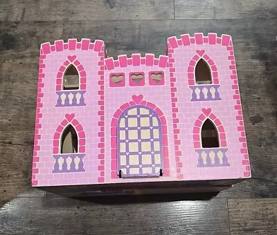 Melissa & Doug Wooden Castle Pink Fold N Go Princess Castle • $40