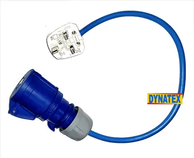 Generator Fly Lead 16 Amp Socket To 13A Plug Caravan Hook Up Power Cable NEW • £9.99