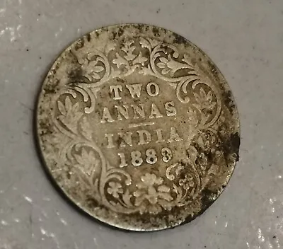 1889 2 Annas - Victoria Silver (.917) • $100
