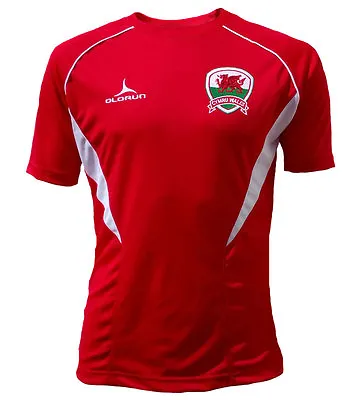 Olorun Wales Football Supporters T-Shirt - Red/White - S-3XL • £15