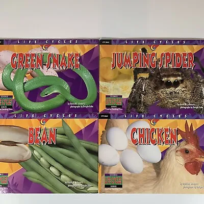 Life Cycles Science Series Bean Chicken Jumping Spider Green Snake Lot Of 4 Book • $8.20