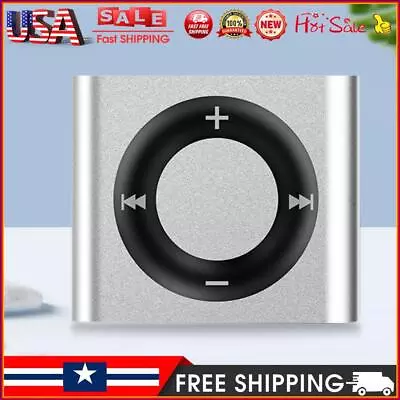 Mini Clip MP3 Player With Speaker Metal TF Card 64G Expansion 180mAh (Silver) • $7.79