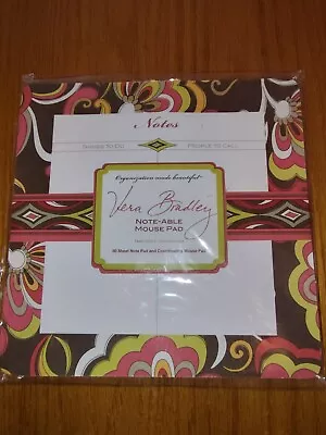 Vera Bradley Note-able Mouse Pad With 50 Sheet Note Pad Things To Do NEW • $11.49