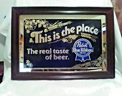 Pabst Blue Ribbon 21x14inch Glass Mirror Sign • $90