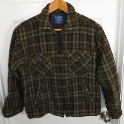 Vintage Pendleton Shadow Plaid Virgin Wool Thinsulate Lined Full Zip Jacket • $49.99