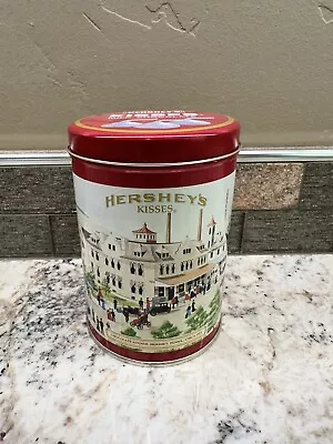 Vintage 1990 Hersey's Kisses Candy Christmas Tin Hometown Series # 4 • $8.99