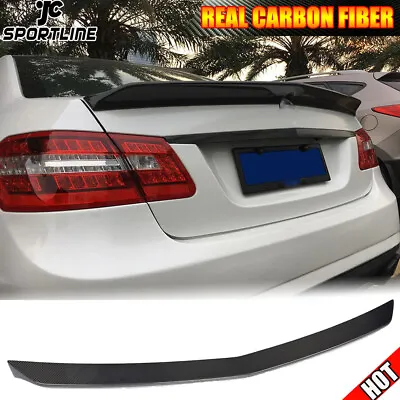 REAL CARBON Rear Trunk Spoiler Wing For Mercedes Benz W212 E63 AMG Sedan 2010-15 • $151.99