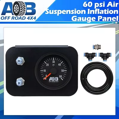 Pressure Gauge TWIN NEEDLE AIR SUSPENSION INFLATION VALVE 60PSI + Hose + Fitting • $215