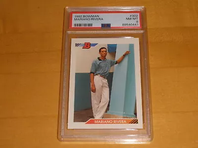 1992 Bowman #302 Mariano Rivera RC PSA 8 NY Yankees Sandman HOF • $26