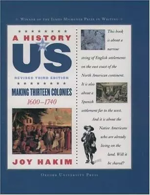 A History Of Us: Making Thirteen Colonies: 1600-1740a History Of Us Book Two • $4.29