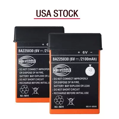 2x BA225030 6V Ni-Mh Battery 2100mAh For HBC Pump Truck Remote Control *US STOCK • $85