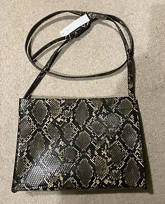 BNWT ACCESSORIZE Snake Skin / Animal Print Cross-Body Handbag Clutch Bag Medium • £12