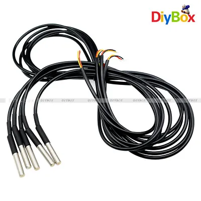 5PCS 1M Waterproof Digital Thermal Probe Or Sensor DS18B20 DS18S20  Arduino • $7.60