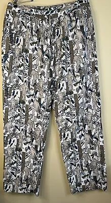 Eddie Bauer Mens L Big Foot Yeti Sasquatch Flannel PJ Lounge Sleepwear Pants • $26.99