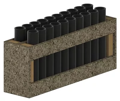 20 Shot Vertical Rack With 20 HDPE DR11 (12 ) Mortar Tubes • $105