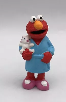 ELMO Bedtime Slippers Robe Bunny Sesame Street Cake Topper Applause PVC Figure • $6.99