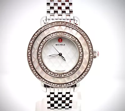 Michele Mw20e01a1975 Clotte Cames Steel Diamond Mop Watch Limited Addition • $1275