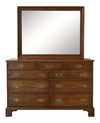 F50606EC: HENKEL HARRIS Cherry Dresser W. Matching Mirror • $1195