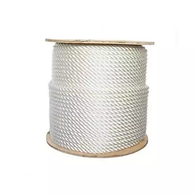  1/4  Nylon Rope - 3-Strand Twisted Nylon & Polyester 1/4  X 600 Feet White • $67.94