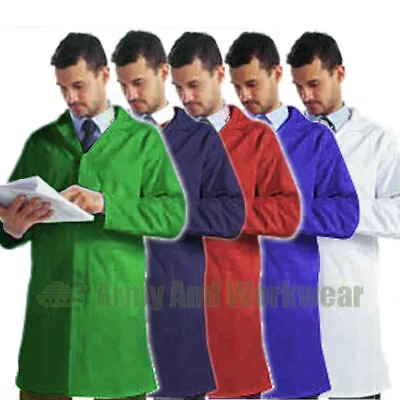 Food Coat Catering Factory Professional Industry Hygiene Trade Lab Work Mens New • £16.95