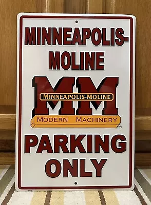 Minneapolis-Moline Machinery Parking Only Sign Farm Vintage Style Wall Decor • $42