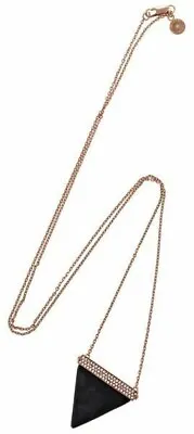 Women's Michael Kors MKJ4414791 Rose Gold Semi Precious Triangle Necklace • £39.98