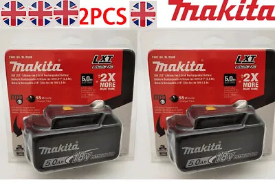 2PCS Makita BL1850B 18V 5.0Ah LXT Li-Ion Battery Brand NEW Package • £101.42