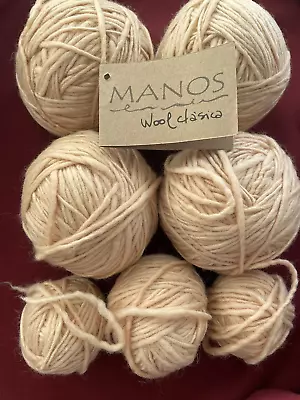 Manos Del Uruguay Wool Clasica-100% Wool Aran/Chunky In Balls 480g Job Lob • £40