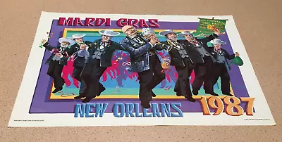 Vintage 1987 Pete Fountain Mardi Gras Old Poster Exxon New Orleans La. • $45