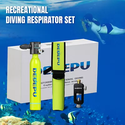 DEDEPU Mini Scuba Diving Equipment Kit Underwater Glasses Oxygen Tank Hand Pump • $149.99