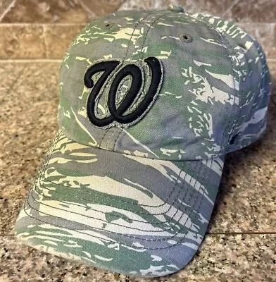 47 Brand Washington Nationals Strapback Baseball Cap Hat Green Camo  • $12.95