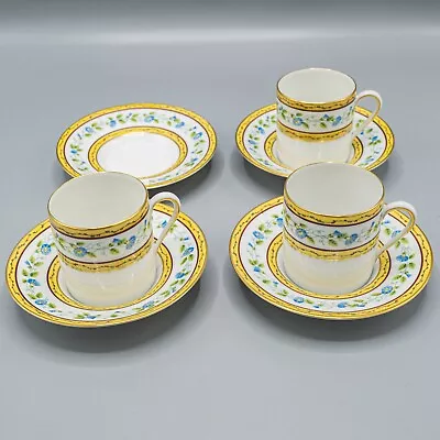 Raynaud Ceralene Limoges Morning Glory Ring 3 Demitasse Cups & 4 Saucers • $100